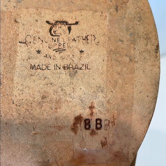 Giani Brown leather Heeled Boots with Western Charm - Picture 10 of 11